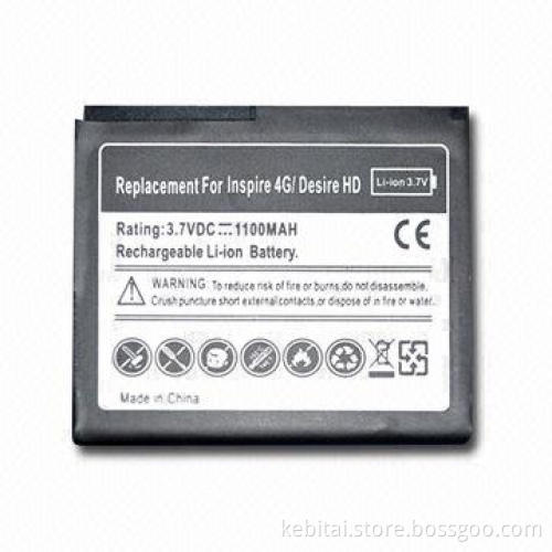 Li-ion Battery, Suitable for Desire HD, with 1,100mAh Capacity and Aluminum Cell for Safety